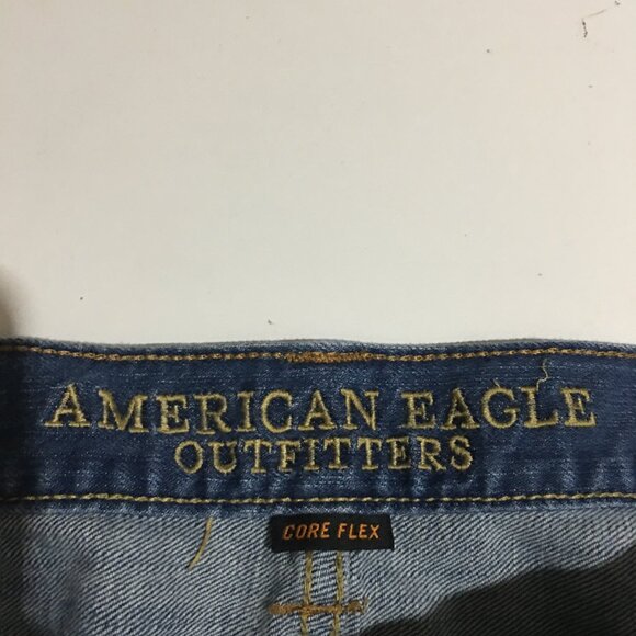 American Eagle Slim Mens Jeans Size 36x32 Core Flex Distressed - Picture 3 of 11